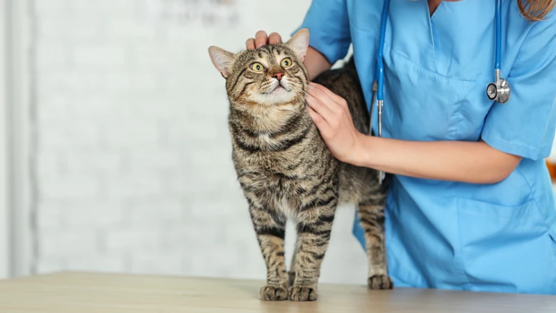 ¿Cuántos años viven los gatos? 47 gato en el veterinario